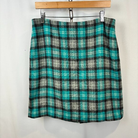 Plaid Wool-Blend Talbots Skirt - Picture 1 of 7